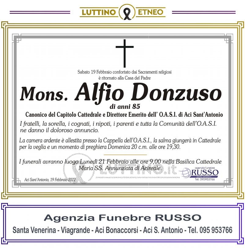 Mons. Alfio Donzuso 